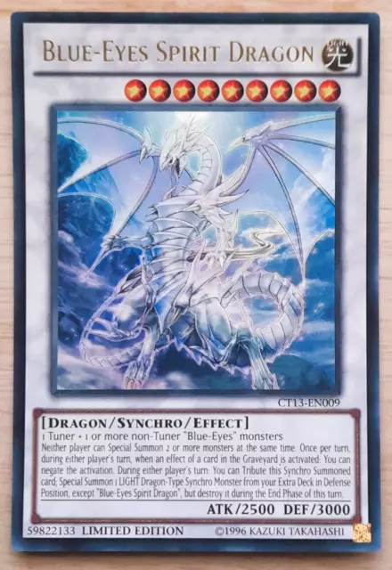 Blue-Eyes Spirit Dragon - Yugioh CT13-EN009 - ULTRA RARE Limited Edition - NM