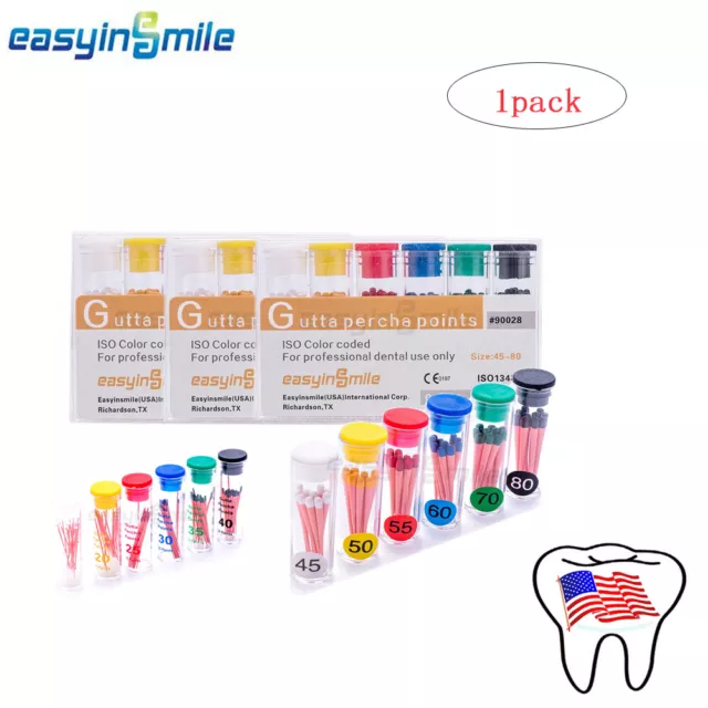 Dental Endo Gutta Percha Points Endodontic Obturation .02/.04/.06 Taper Clinic