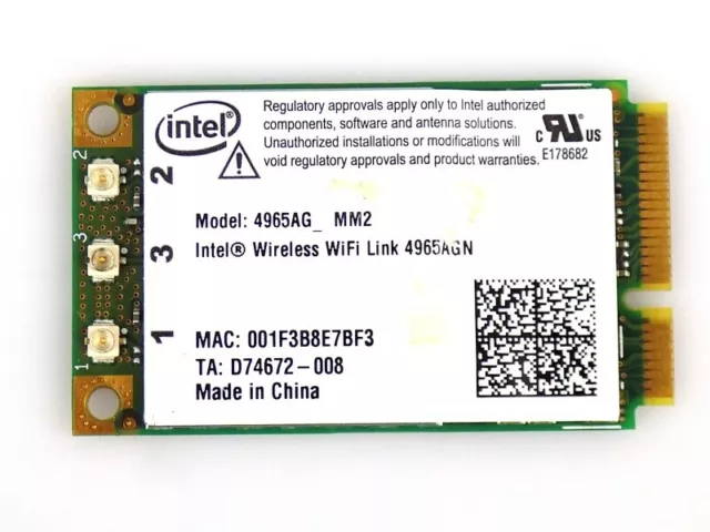 Intel Wireless WiFi Link 4965AGN WLAN Mini PCI Express Card 2.4 / 5 GHz 802.11n