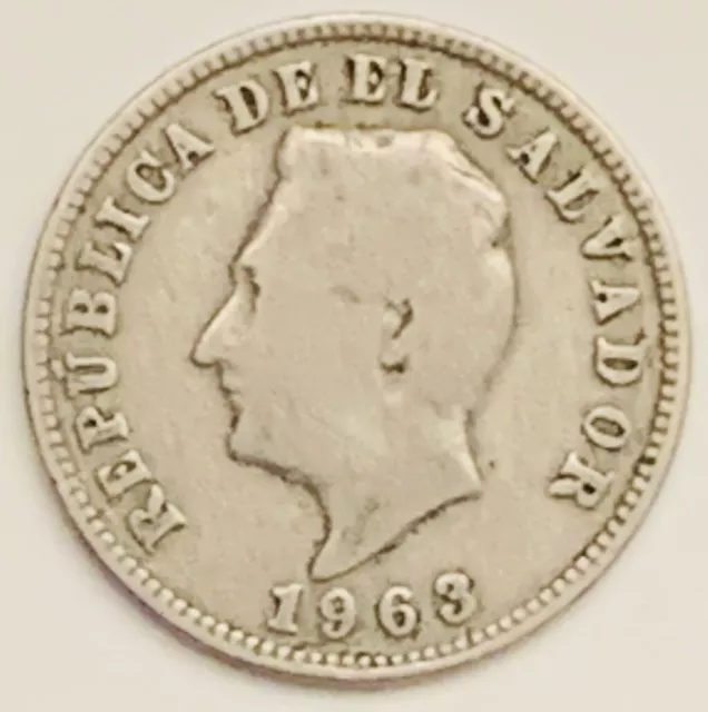 1963 El Salvador 5 Centavos KM# 154 Circulated Condition