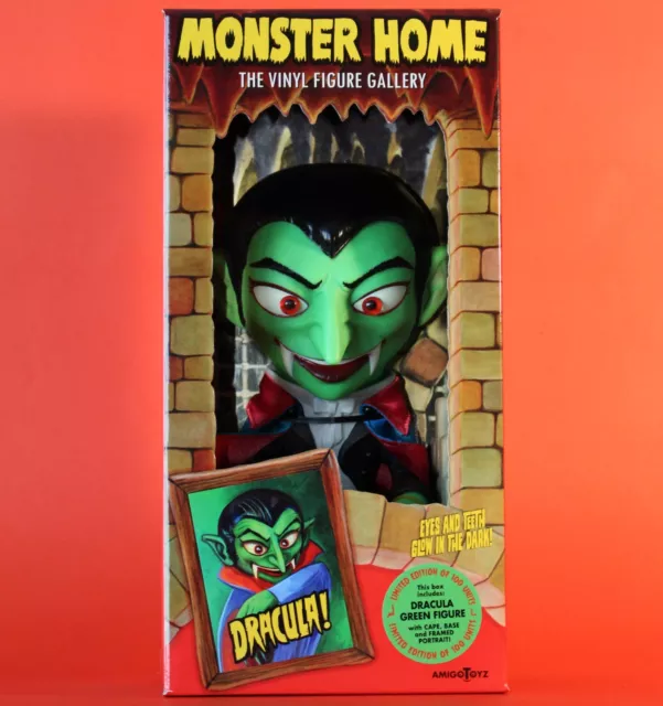 DRACULA Green Skin 10" MONSTER HOME Deluxe vinyl figure. Amigo Toyz 2021. MIB