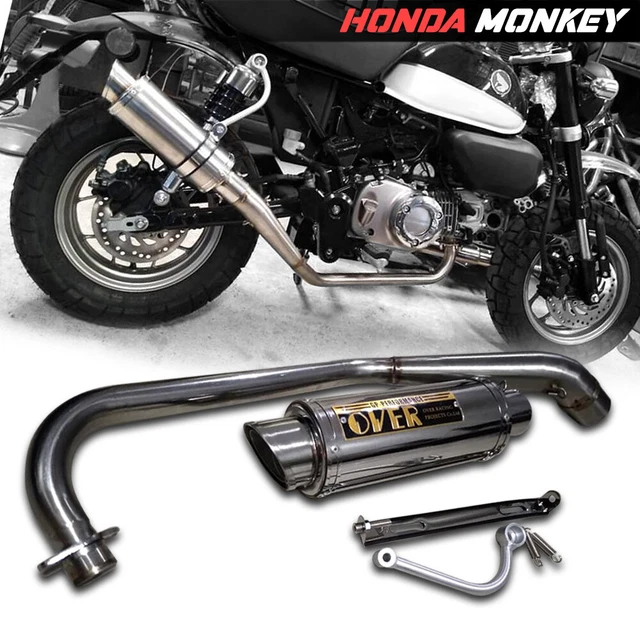 Scarico Lungo Impianto Completo Tubo Cromato Personalizzato Per Honda Monkey Z125 125Cc 2018-22