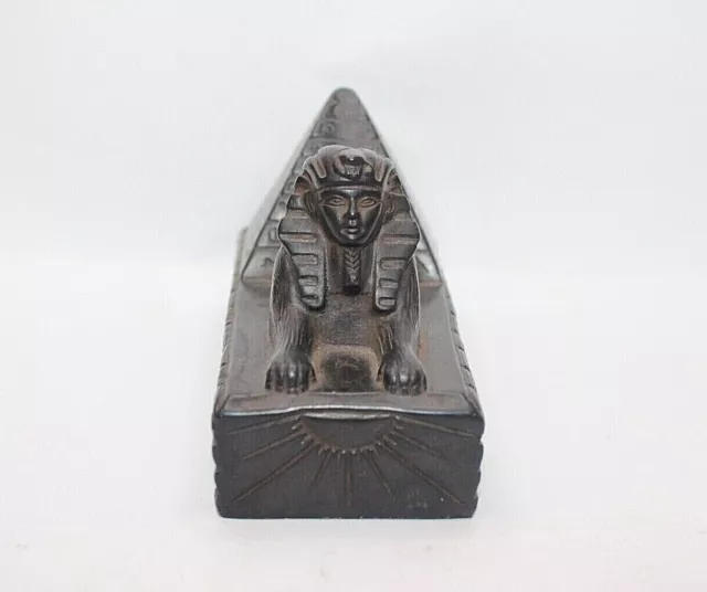 RARE ANCIENT EGYPTIAN ANTIQUE SPHINX with Pyramid Pharoh Egyptian Statue (A+) 3