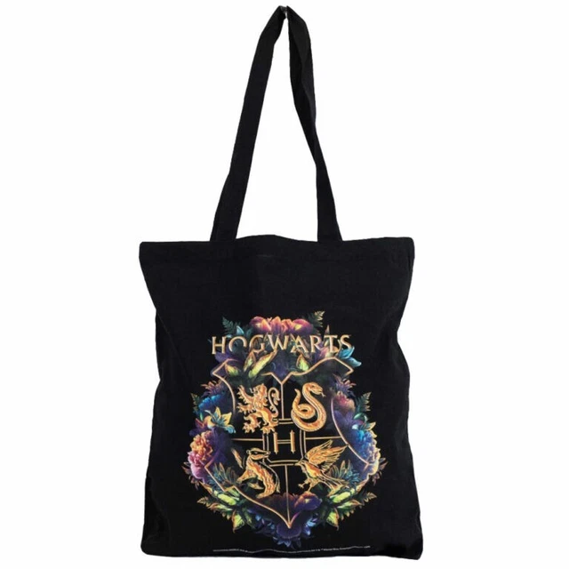 HARRY POTTER HOGWARTS Crest Canvas Tote Bag Official Merchandise EUR 36,07 PicClick FR