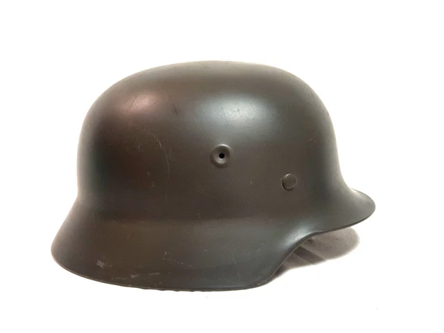 M42 Stahlhelm Wehrmacht gestempelt mit Kinn Riemen 2WK Deutsches Reich