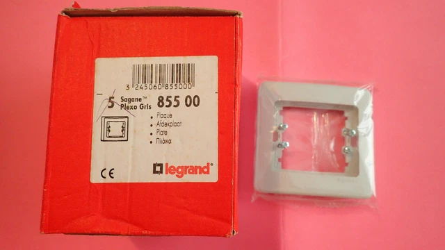 Plaque SAGANE Plexo Legrand Fjord 85510 - Enjoliveur étanche Simple, Neuf