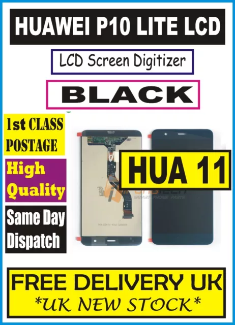 REPLACEMENT FOR Huawei P10 Lite WAS-LX1 LCD TOUCH SCREENBLACK UK NEW STOCK