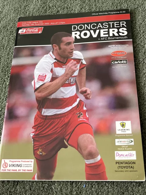 Doncaster Rovers V AFC Bournemouth 2005 Programme