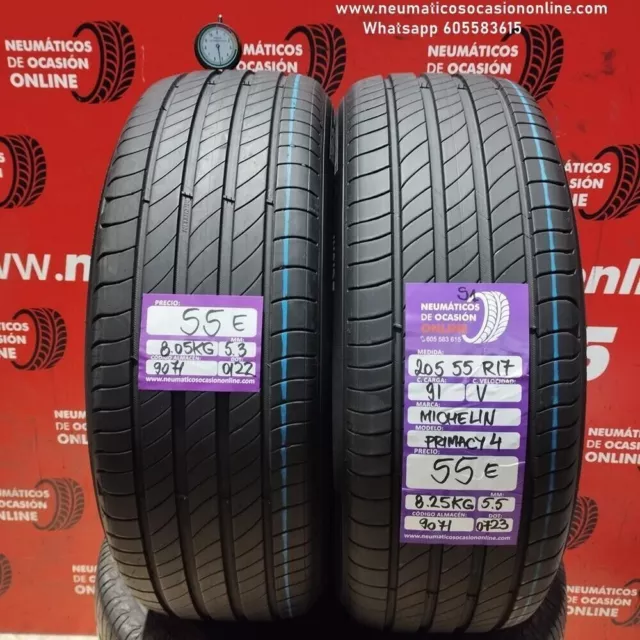 2x 205 55 R17 91V MICHELIN PRIMACY4 S1 5.3/5.5mm REF:9071