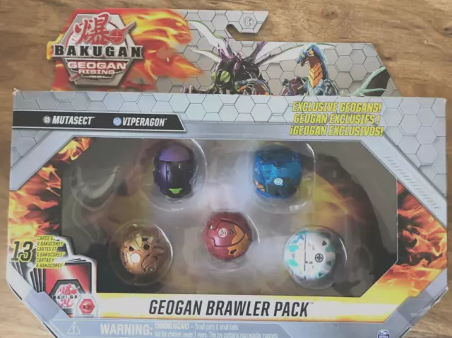 Bakugan GEOGAN Brawler 5 Pack Mutasect Vipergon Dragonoid Ferascal Pincitaur