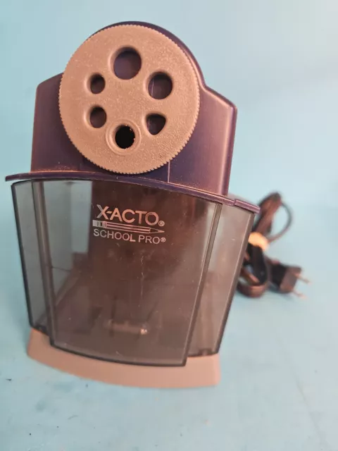 X-ACTO School Pro Electric Pencil Sharpener Multi Size Model 167X Used Works Wow