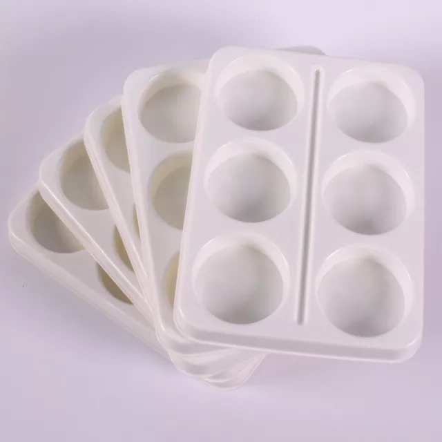 Plastic White Paint Mixing Palette Tray for Kids Art & Painting 6 Deep Wells