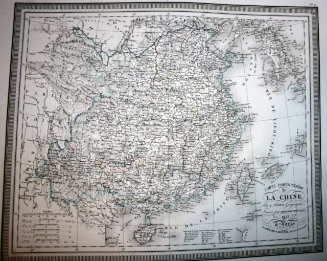 China, Korea,Taiwan( Formose), large copper engraved map by L. Vivien, 1825