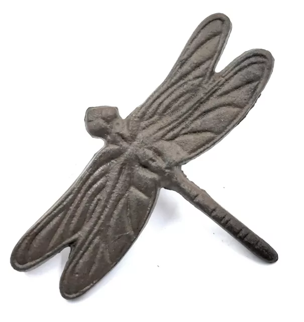 Garden Dragonfly Insect Figurine Wall Plaque with nail  Rustic Iron Shed Decor