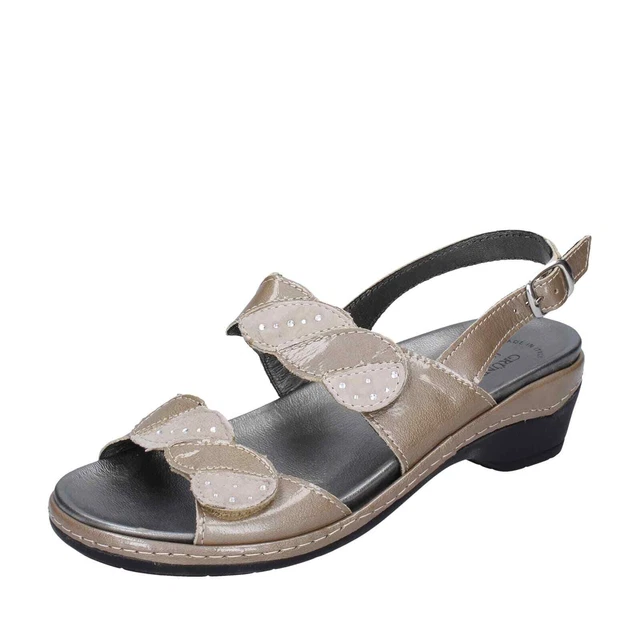 Chaussures Femme GRÜNLAND 37 Ue Sandales Beige Vernis en Daim BD389-37