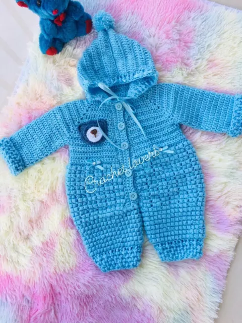 crochet newborn baby coming home outfit, blue baby dress , baby shower gift