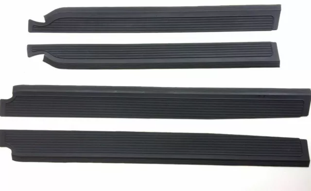 For Mercedes W109 250 280 SEL LONG SEB Black Door Sill Rubber Mat Set 4 Pcs New