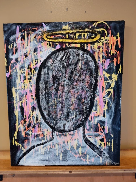 Doppleganger - Original Kaleb Meyer Acrylic/Sand Painting on Canvas 16x20in