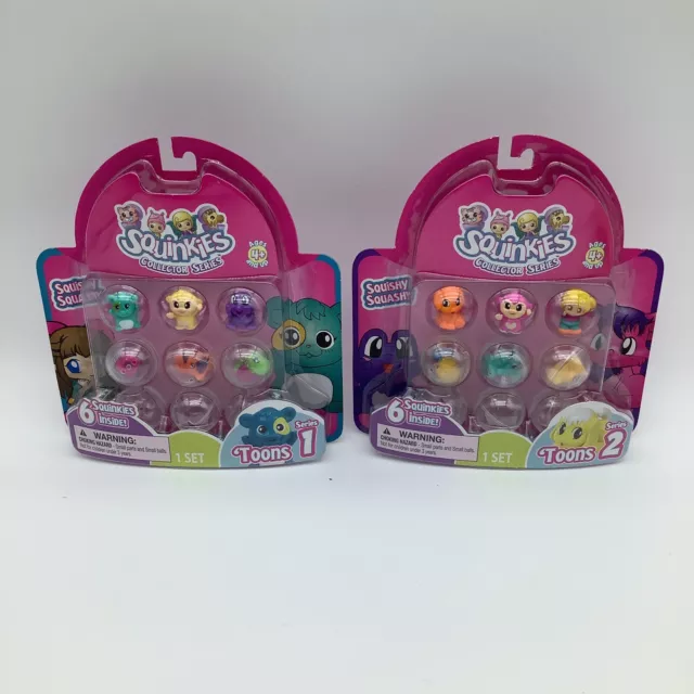 Squinkies Toons Series 1 and Series 2 Blip Toys 12 Squinkies in Total 2010 New