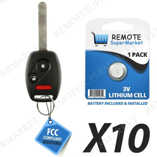 Lot 10 Wholesale Bulk Keyless Entry Remote Key Fob for 2005- 2008 Honda Pilot