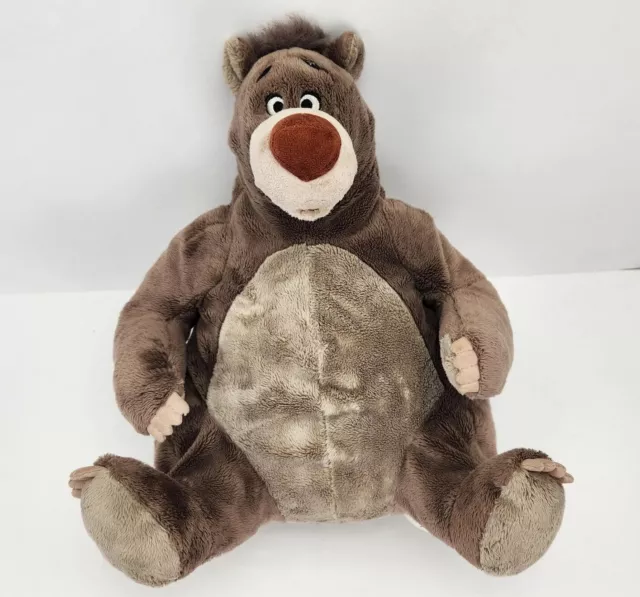 Disney Store Plush Baloo The Bear Jungle Book Mowgli's Friend Gray 15 inch Toy