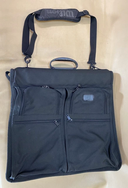 Preowned TUMI Black Ballistic Alpha 232D3 Bi-fold Wardrobe Garment Bag Luggage