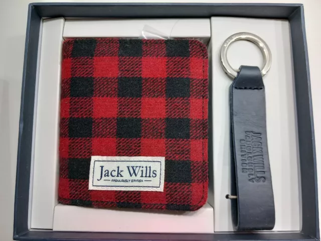 Jack Wills Plaid Wallet And Key Fob Ideal Present From Smoke-free Home