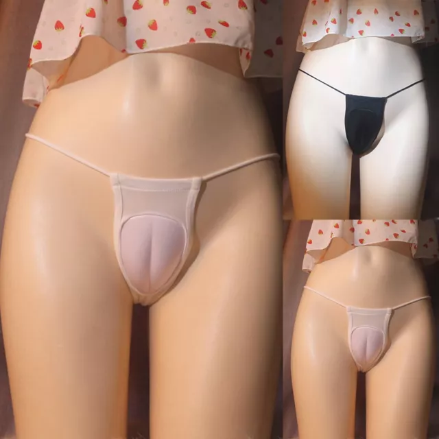 Sissy Shaping Underwear Crossdressing Camel Toe Panties Men's Gaff Thong Briefs