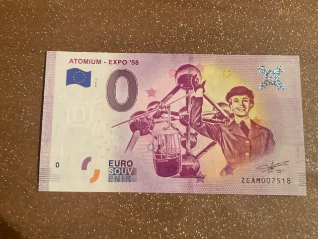 Billet Touristique 0 Euro Zéro Euro Atonium - Expo ´58 2019