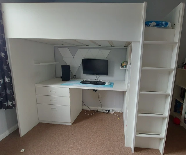 IKEA STUVA LOFT Bed, Desk, Wardrobe, Book Shelves and 4Drawer Unit £