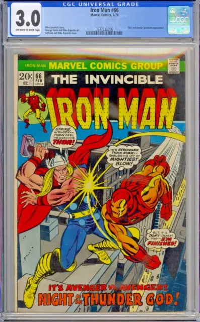 Invincible Iron Man #66 Cgc 3.0 Bronze Thor Vintage