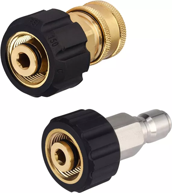 M22 Quick Connect Adapter Female to 3/8'' Male Connector for Pressure Washer