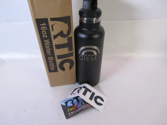 RTIC 16oz Vacuum Insulated Water Bottle | Brand New - CHARCOAL -