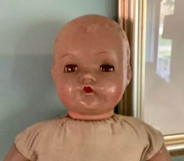 antique vintage composition baby doll Glass Eyes