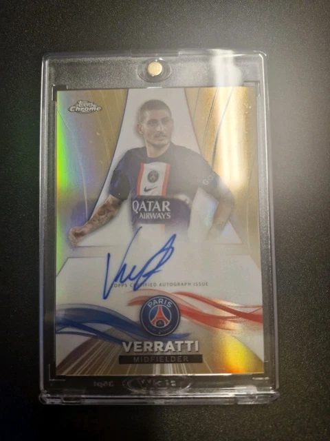 Carte Topps Chrome PSG 2022-2023 - Gianluigi Donnarumma Auto On Card 47/50 - Non Gradée, état NM Ou Mieux