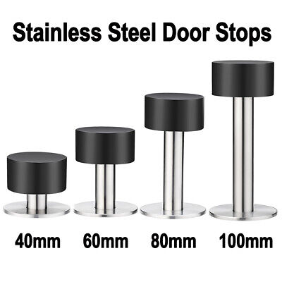 40Mm-100Mm Door Stop Stopper 304 Grade Stainless Steel Rubber Door Holder