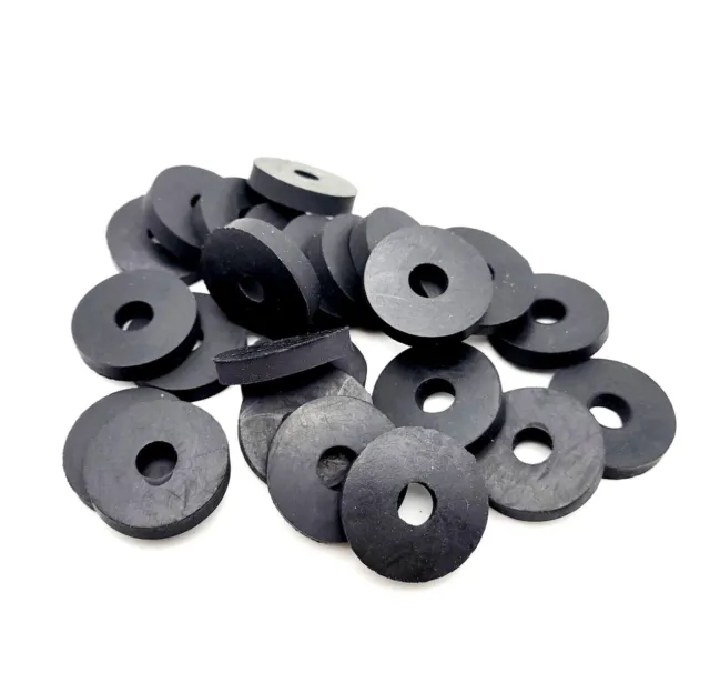 3/8" ID Rubber Flat Washers 1 1/4" OD Oil Resistant 1/4" Thick Spacer Gaskets