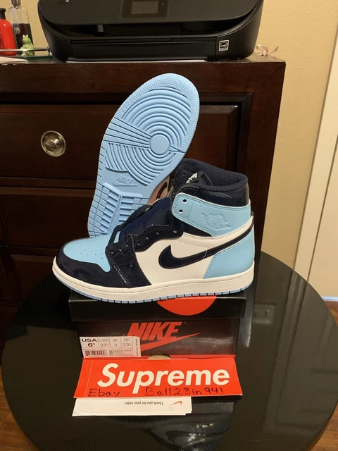 DS New Air Jordan 1 Retro High Patent UNC (Blue Chill) Sz-6.5W CD0461 401 W/Rec. DS New Air Jordan 1 Retro High Patent UNC (Blue Chill) Sz-6.5W CD0461 401 W/Rec.