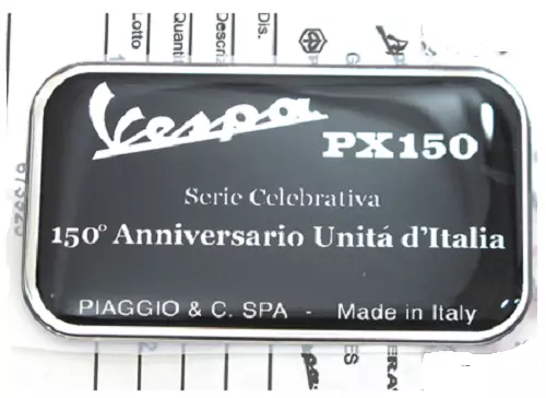 KIT SERIE FREGI adesivi scudo cofani VESPA PX 150° Anniversario Unità d' Italia EUR 12,02 - PicClick IT