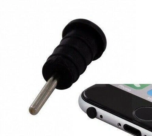 Protection Jack Audio Prise Entrée Écouteurs Universel Anti Puissiere Noir