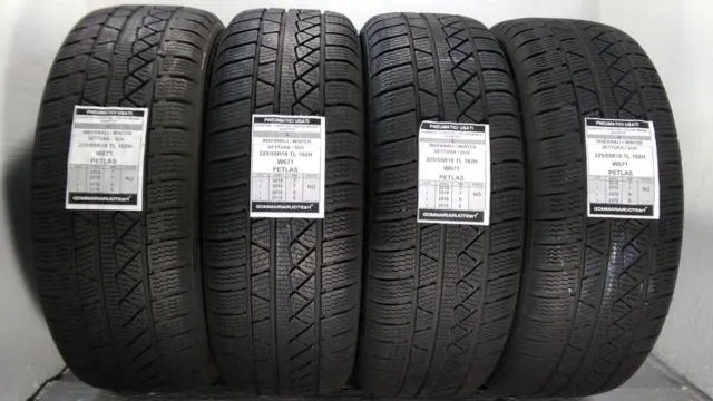 4 Pneumatici Usati 225/55R18 102H In671 Petlas Gomme Invernali 80% 2018