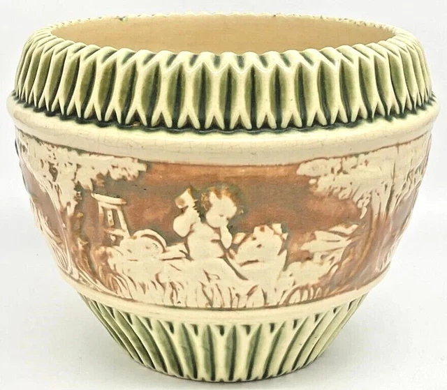 ROSEVILLE POTTERY DONATELLO High Jardiniere Planter 11 Inch x 8.5 Inch