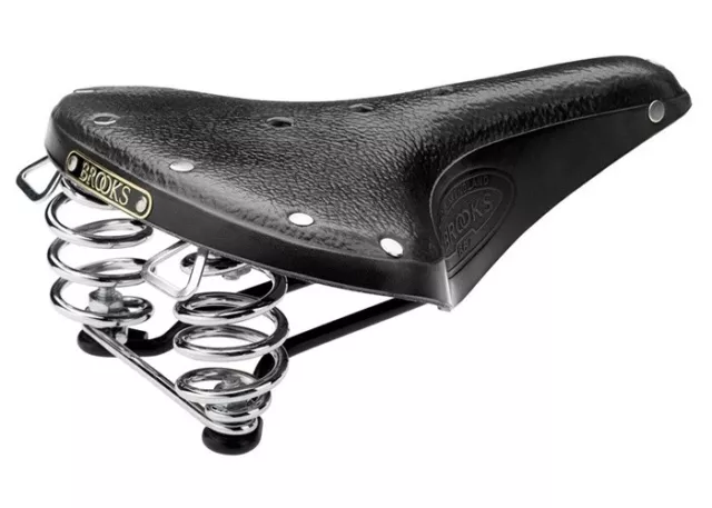 Brooks B67 Bicicletta Sella Cromo Molle pelle Nera