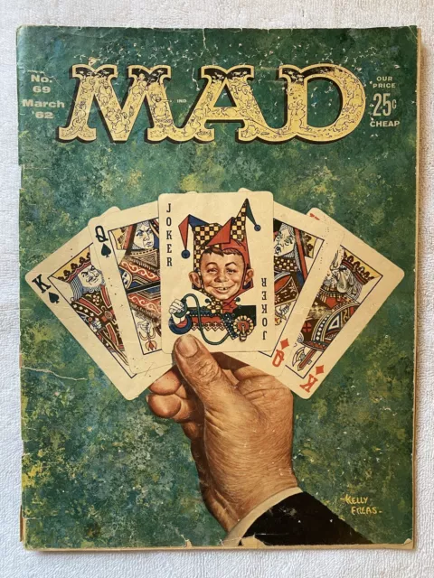 Mad magazine #69 What me worry? Binding Intact With Slight Damage To Covers
