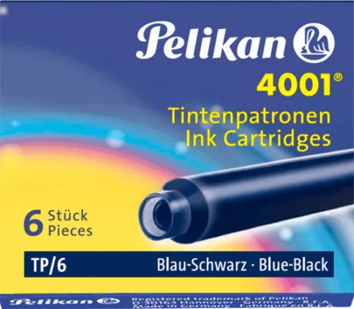 Pelikan Tintenpatronen 4001 TP/6, blau-schwarz