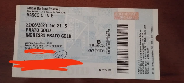 biglietto concerto vasco rossi