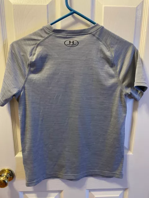 BOY'S UNDER ARMOUR Gray Loose Fit Short Sleeve Shirt YXL / XL $5.99 ...