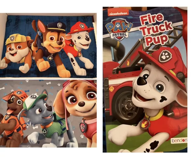 Funda de almohada Nick Jr PAW Patrol 2019 y camión de bomberos PAW 2019 patrulla libro de tablero de cachorros 