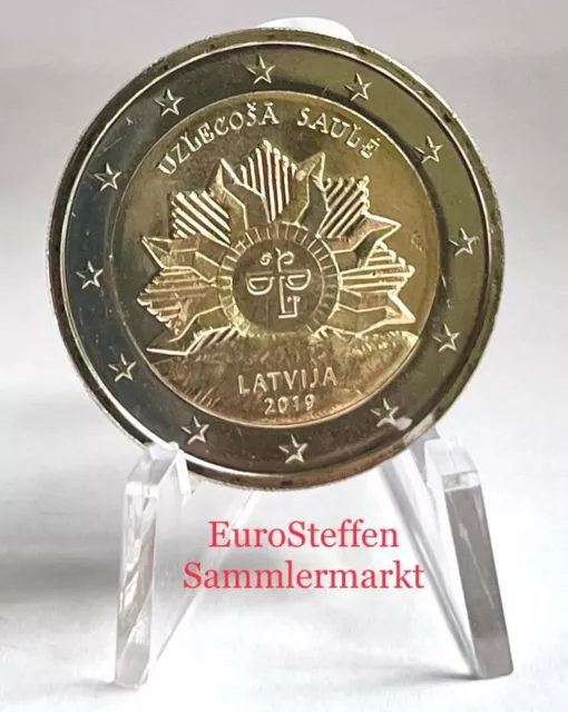 2 Euro Lettland 2019 ,"Aufgehende Sonne", NEU und sofort Lieferbar, bfr. Rolle
