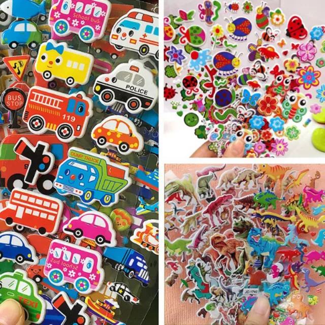 3D Cartoon Kids Bubble Stickers Classic Toys Sticker School Best Reward